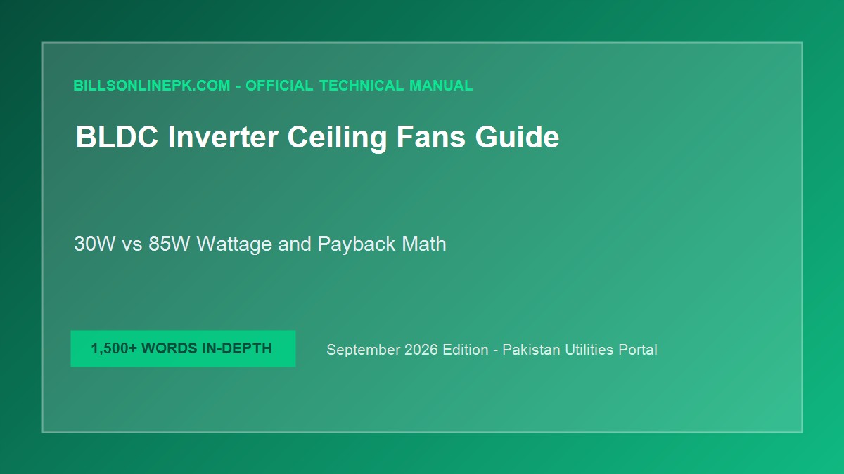 BLDC Inverter Ceiling Fans vs Conventional Capacitor Fans: Wattage, Savings & 1-Year Payback