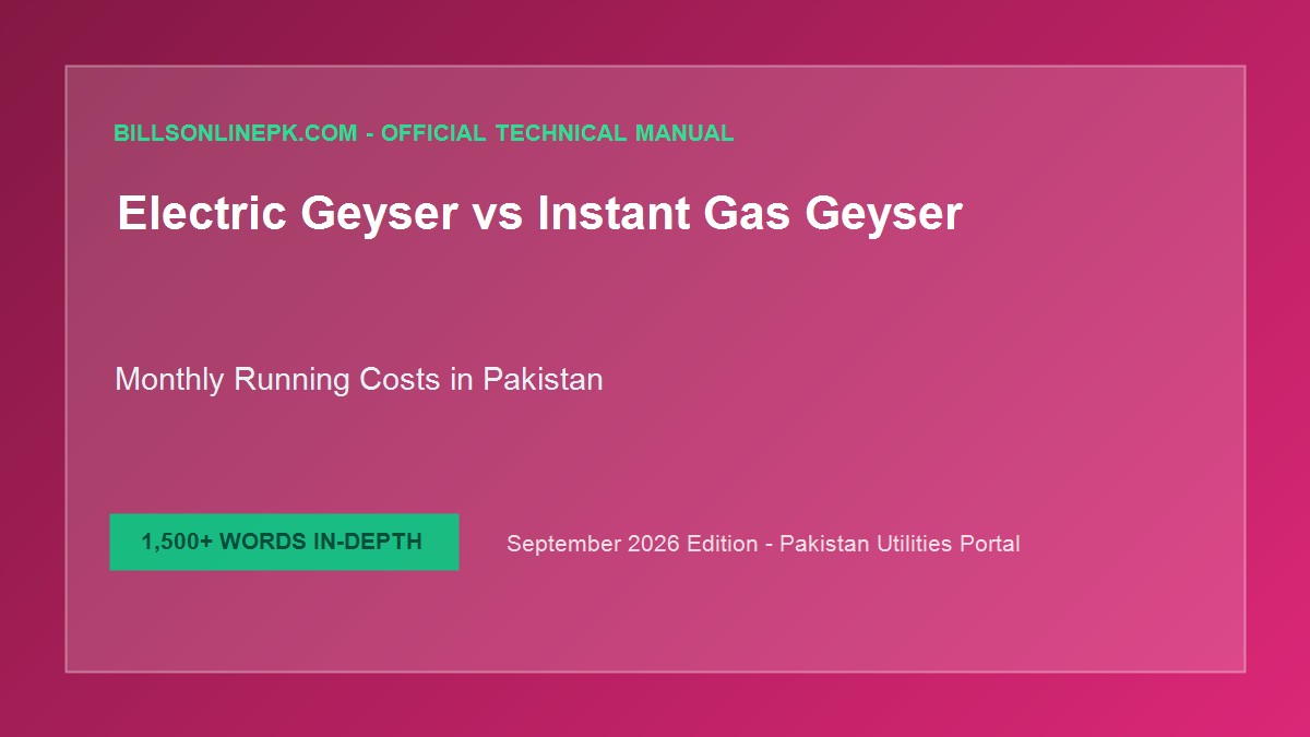 Electric Water Geyser vs Instant Gas Geyser: Monthly Running Cost & Energy Efficiency in Pakistan