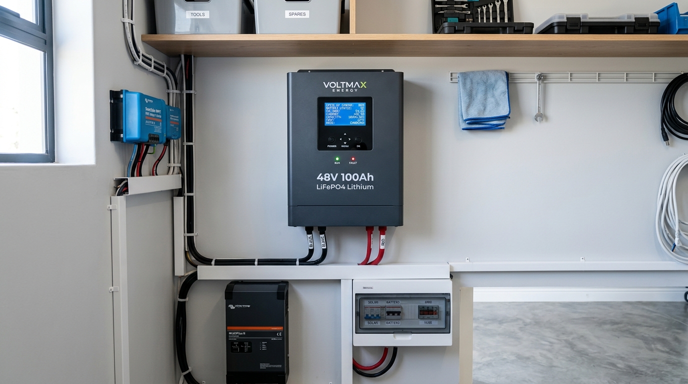 Wall-Mount Solar Battery Storage Architecture