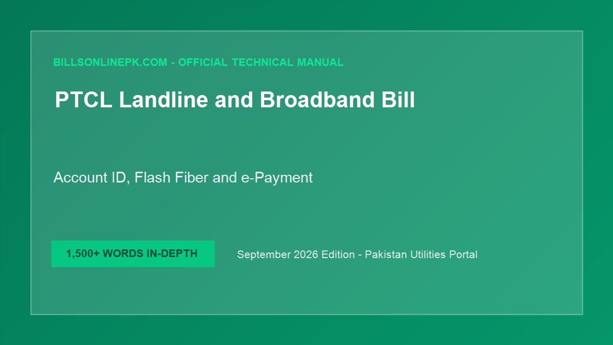 PTCL Landline & Broadband Duplicate Bill Check: Account ID, EVO Billing & e-Payment Methods