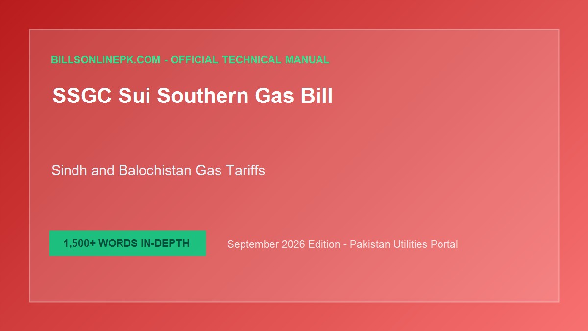 SSGC Sui Southern Gas Bill Online: Customer Number, Gas Tariff Slabs & Duplicate Copy Download