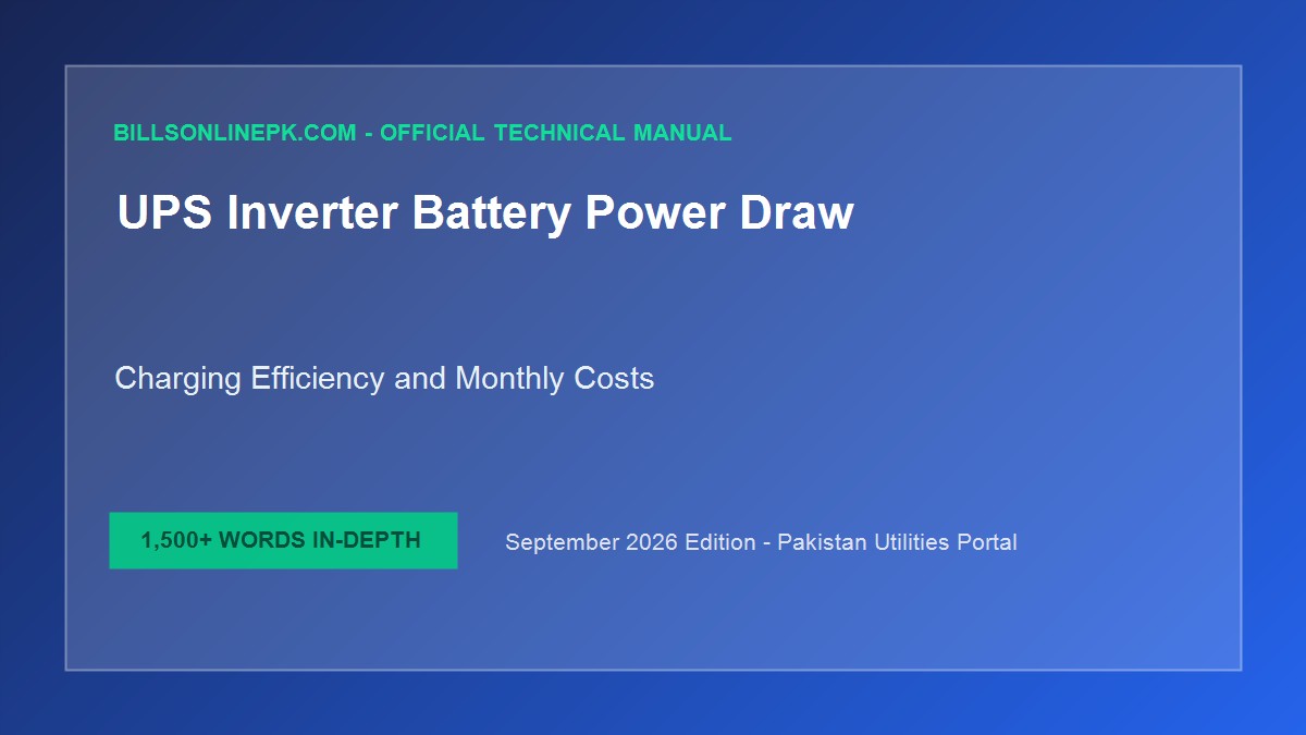 UPS Inverter Battery Power Consumption: Charging Efficiency Loss & Monthly Electricity Bill Cost