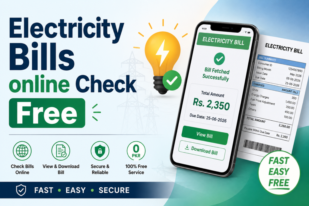 Electricity Bills online Check Free