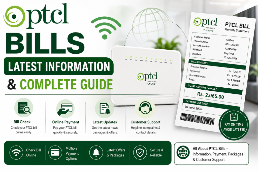 PTCL Bills Latest Information & Complete Guide