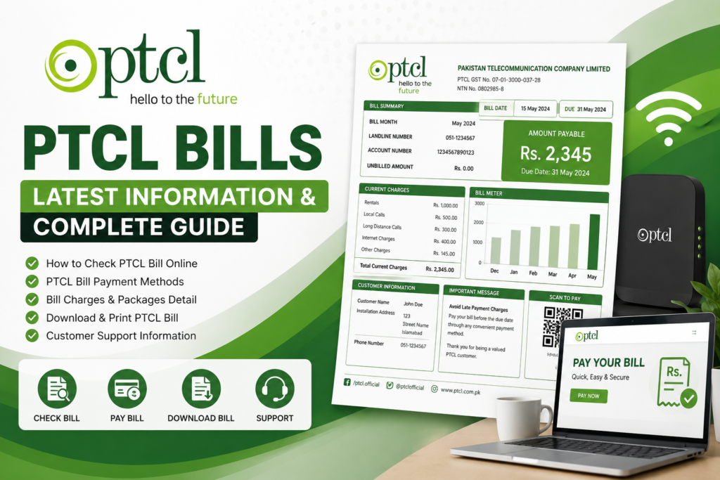 PTCL Bills Latest Information & Complete Guide