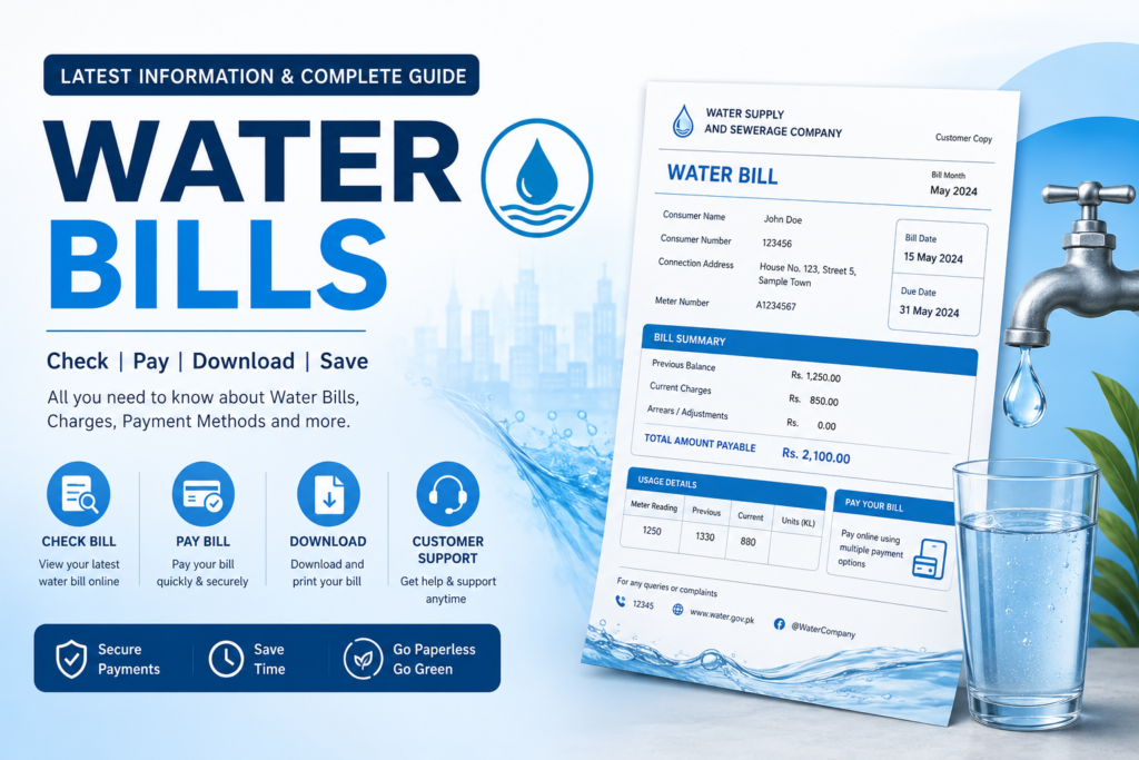 Water Bills Information 2026