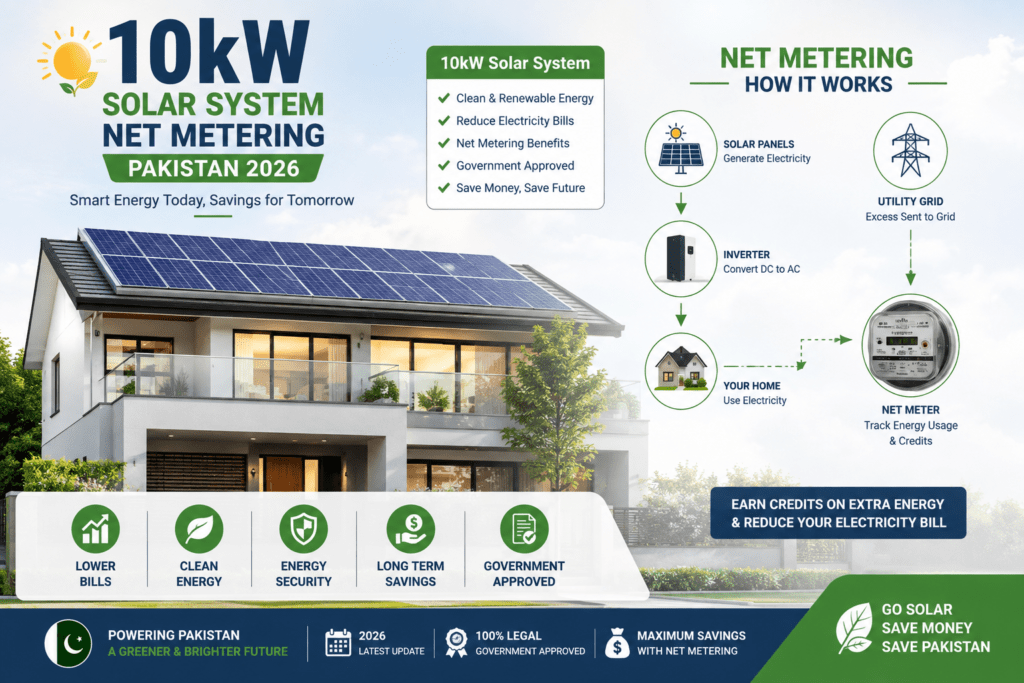 10kW Solar System Net Metering Pakistan 2026