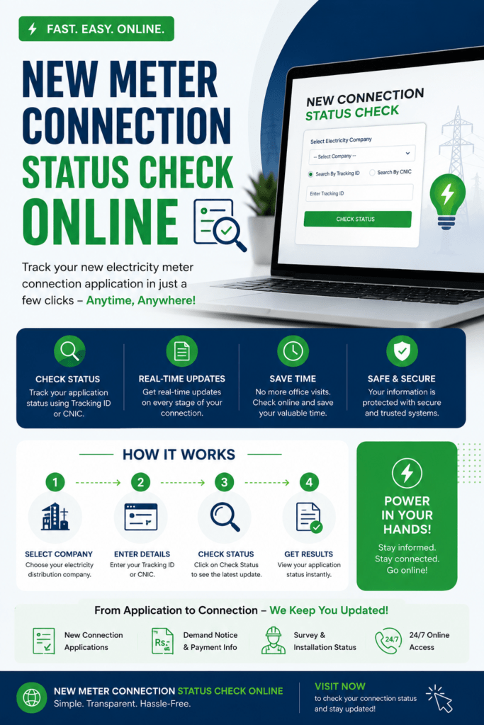 New Meter Connection Status Check Online in Pakistan 