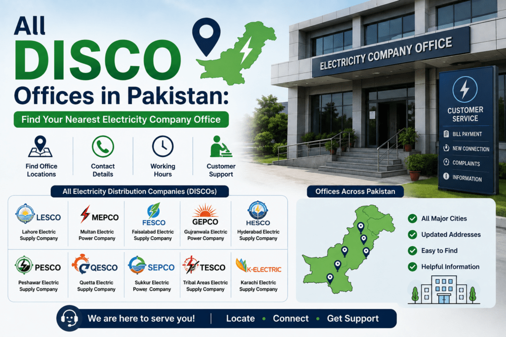 All DISCO Offices in Pakistan: