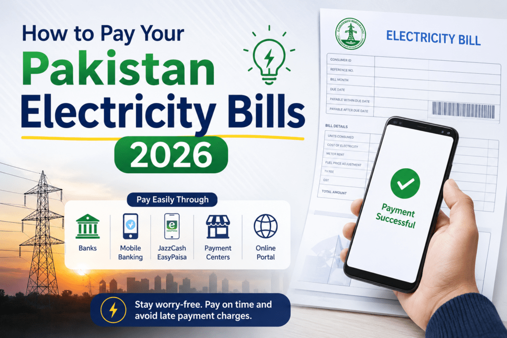 How to Pay Your Pakistan Electricity Bills 2026