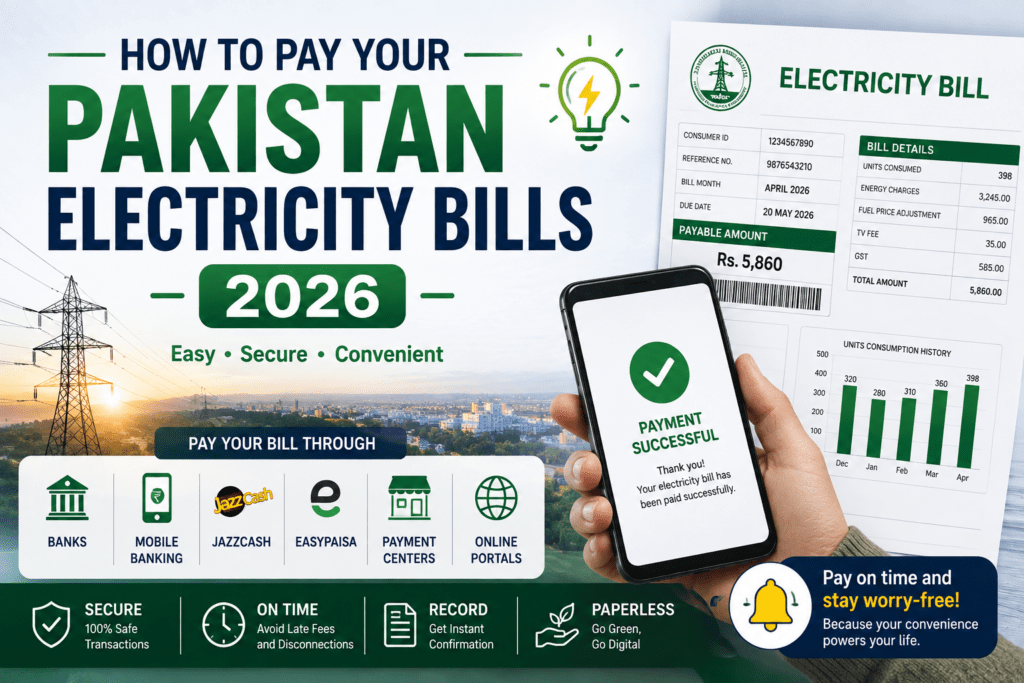 How to Pay Your Pakistan Electricity Bills 2026