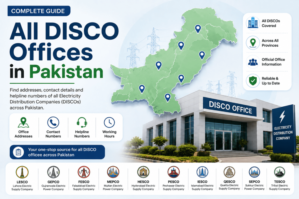 All DISCO Offices in Pakistan: