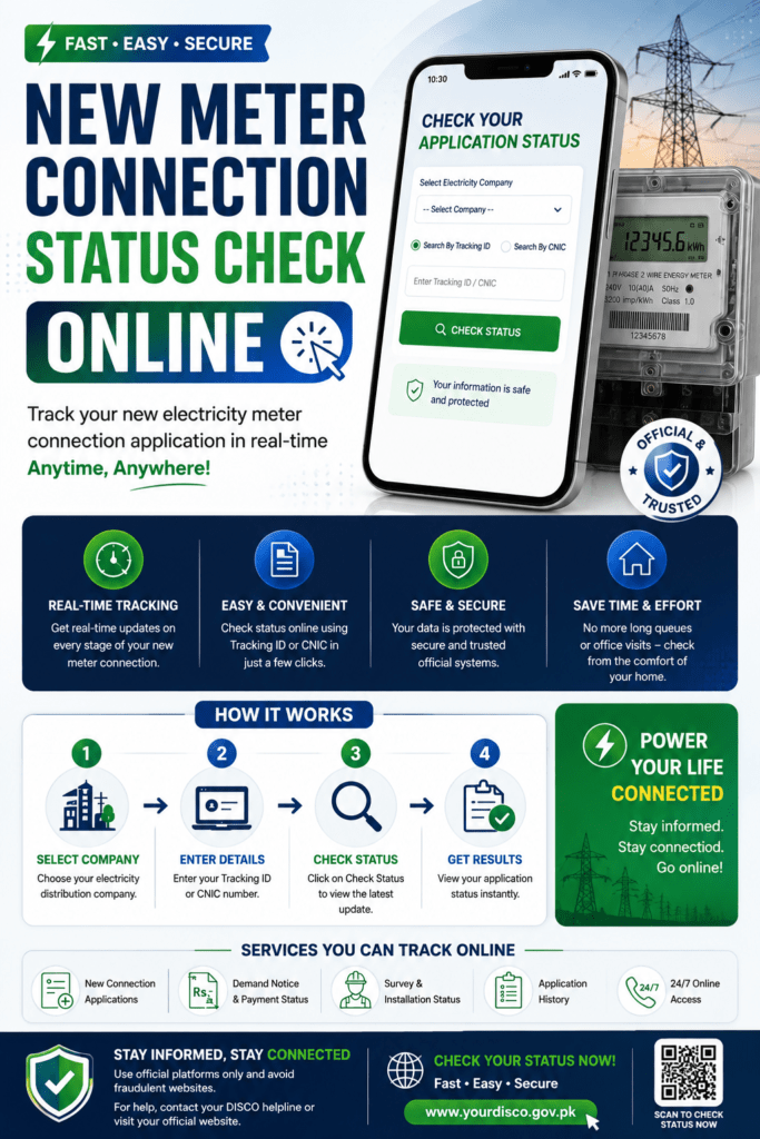 New Meter Connection Status Check Online in Pakistan 