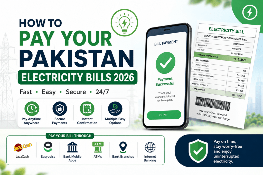How to Pay Your Pakistan Electricity Bills 2026